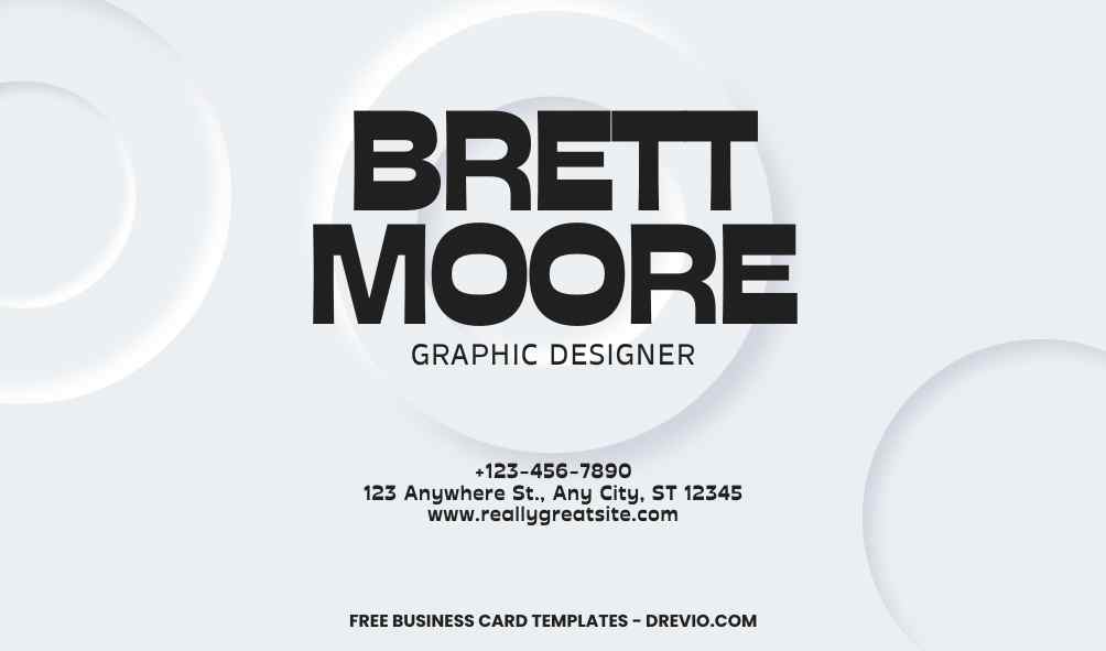 FREE Editable Modern White Business Card