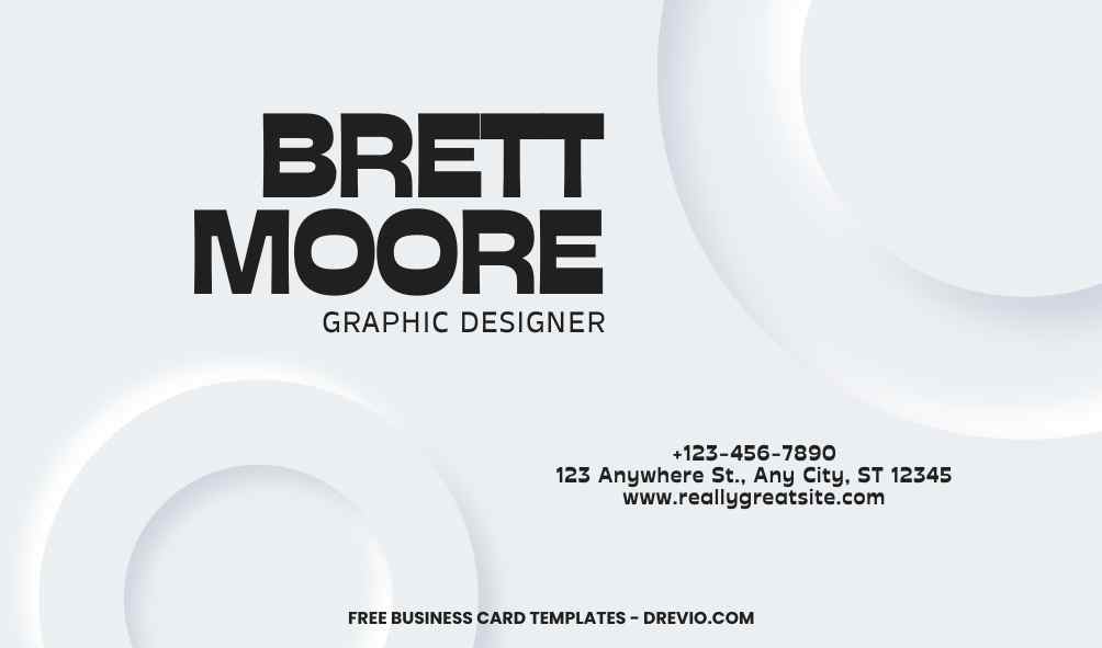 FREE Editable Modern White Business Card
