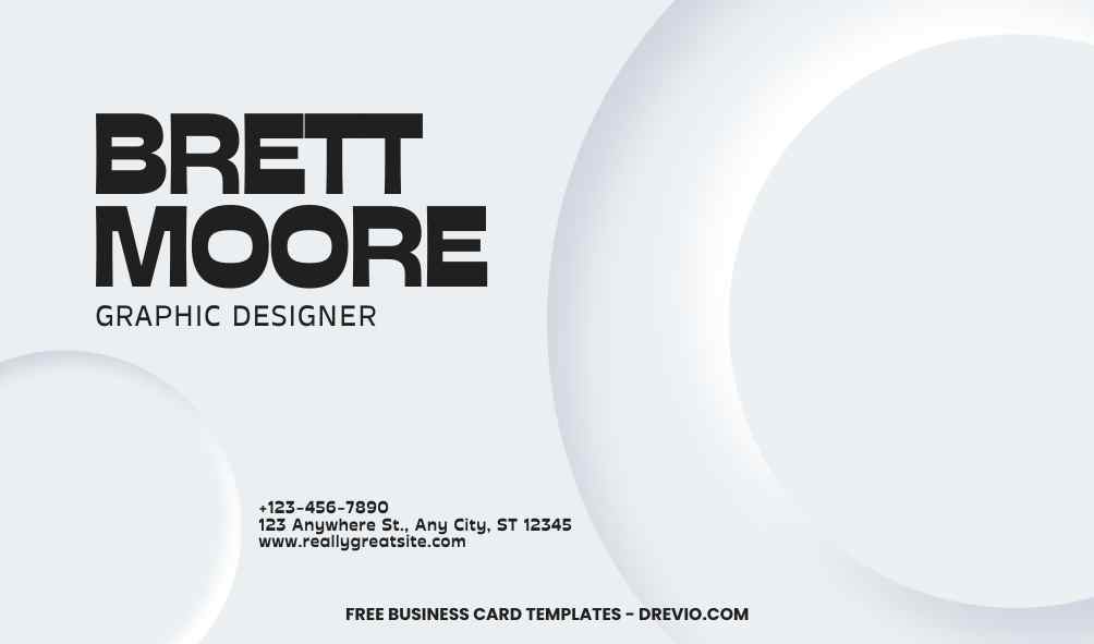 FREE Editable Modern White Business Card