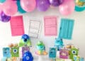 Monster Inc Birthday Dessert Table