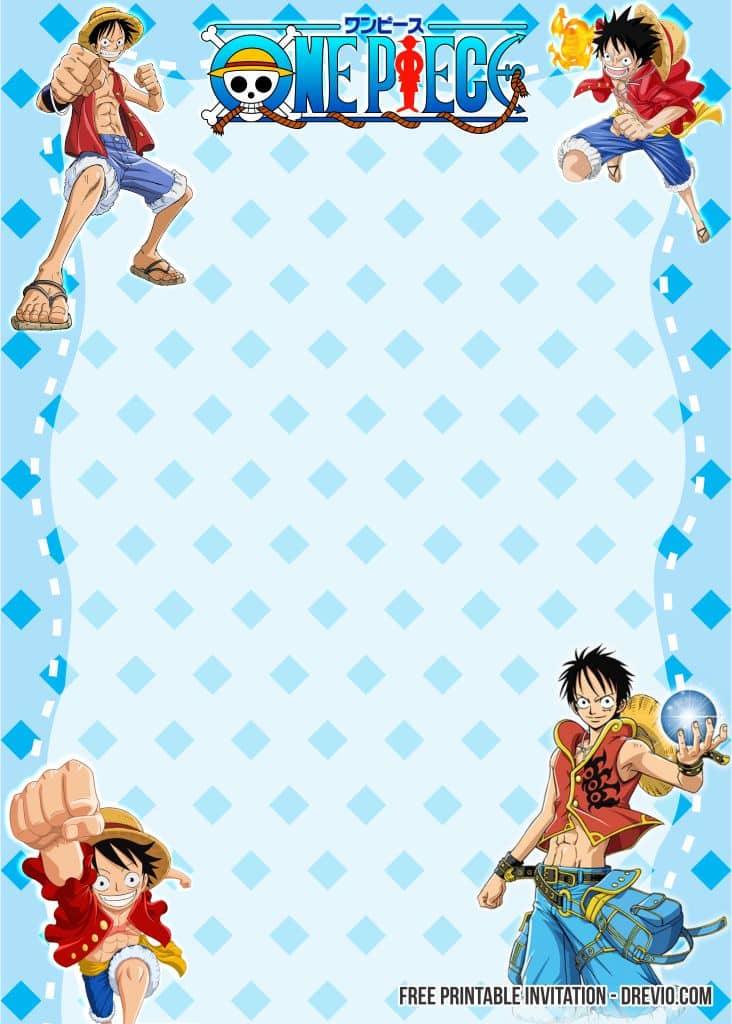 FREE Editable One Piece Birthday Invitation