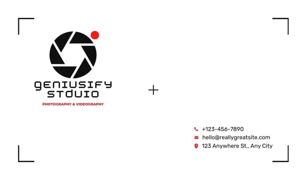 FREE Editable Photography Business Card