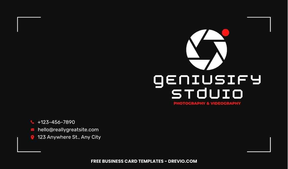 FREE Editable Photography Business Card