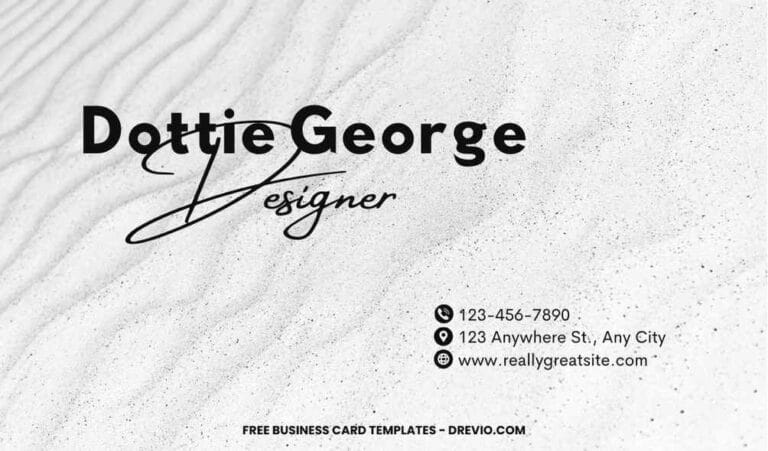 FREE Editable Professional Black and White Business Card