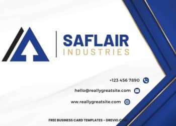 FREE Editable Professional Blue Business Card