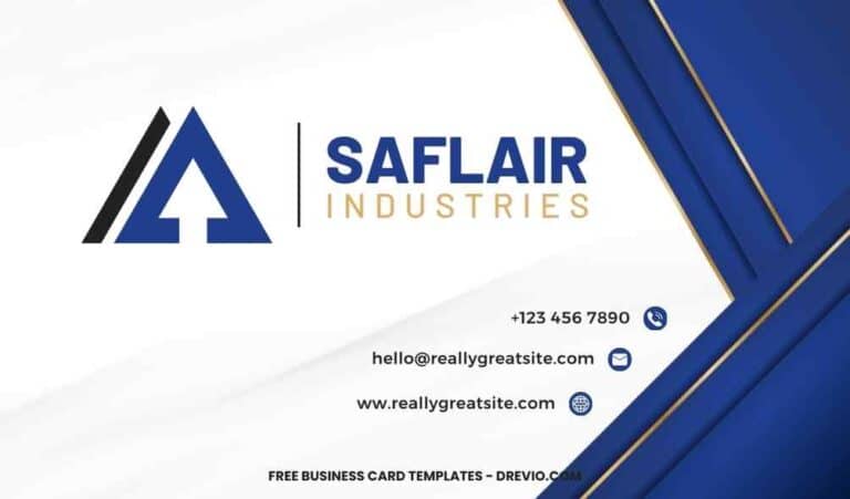 FREE Editable Professional Blue Business Card