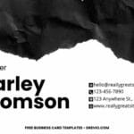 11 Simple Black and White Business Card Template