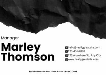 FREE Editable Simple Black and White Business Card