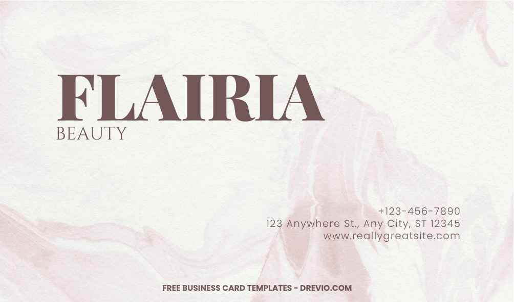 FREE Editable Simple Marble Business Card Template