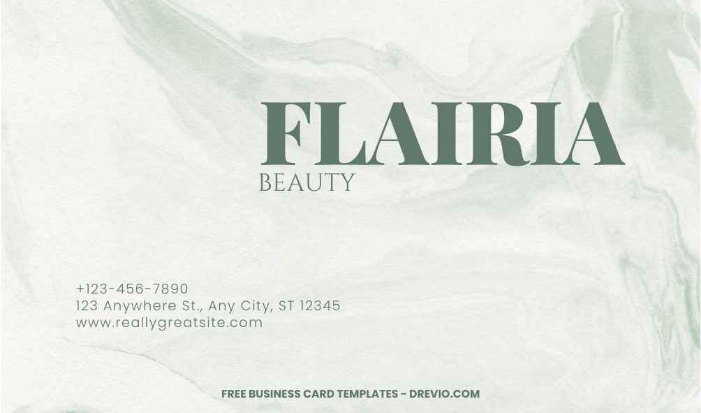 FREE Editable Simple Marble Business Card Template