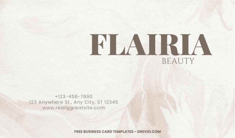 FREE Editable Simple Marble Business Card Template