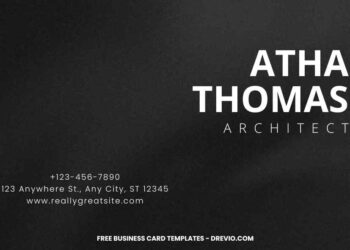 FREE Editable Simple Monochrome Business Card Template