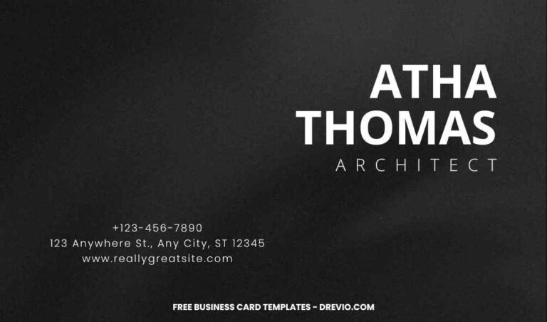FREE Editable Simple Monochrome Business Card Template