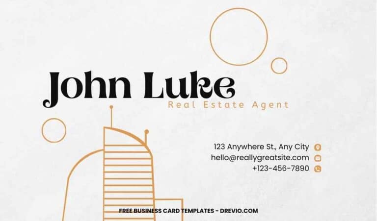 FREE Editable Simple Real Estate Business Card Design