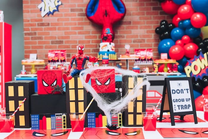 Spiderman Birthday Table Setting