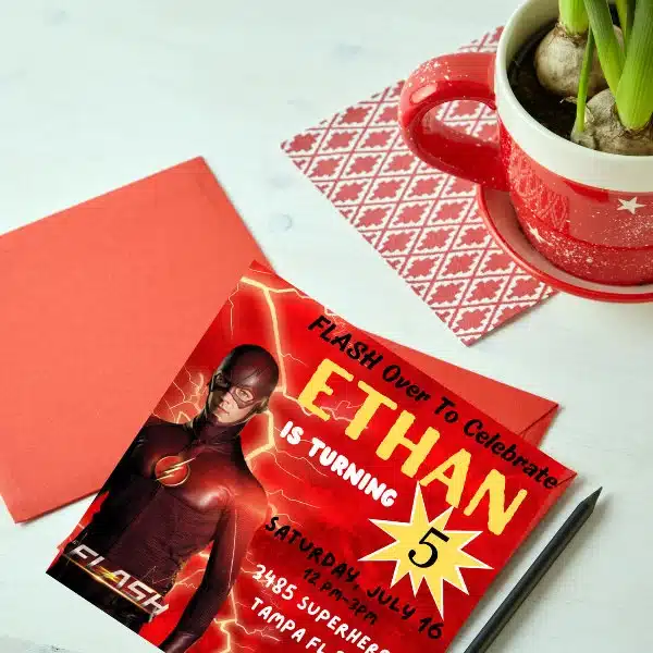 The Flash Birthday Party Invitations