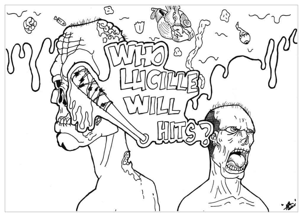 The Walking Dead Coloring Page 