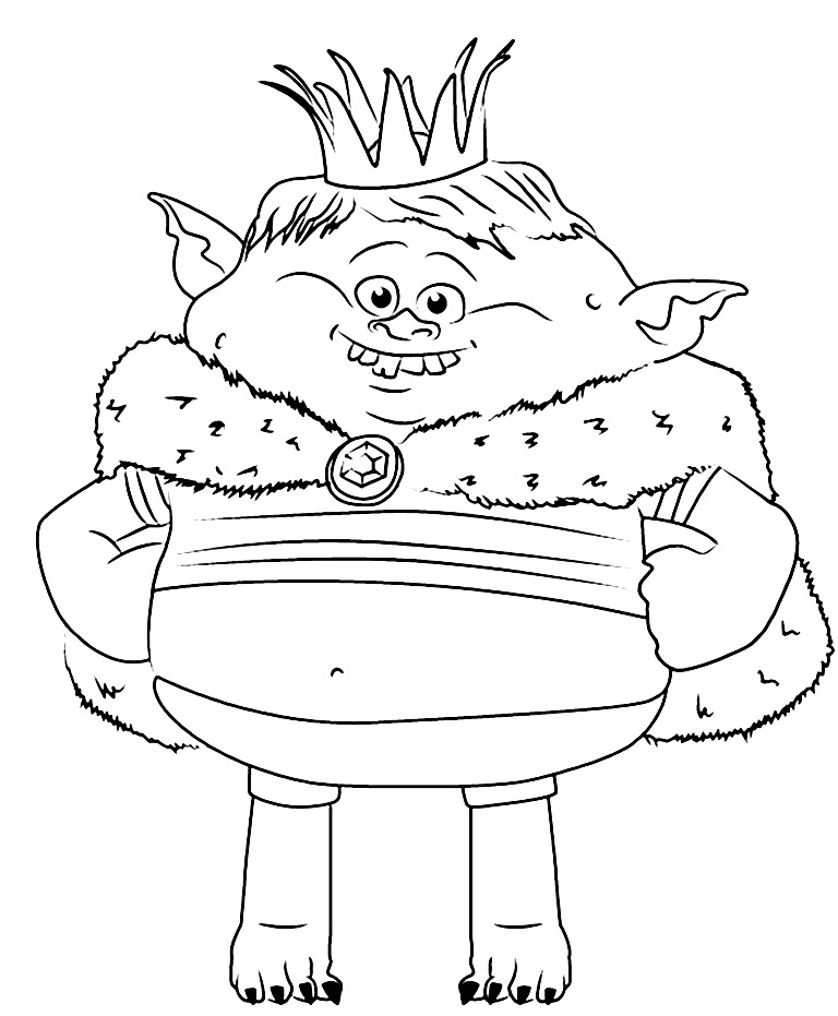 Trolls Coloring Page