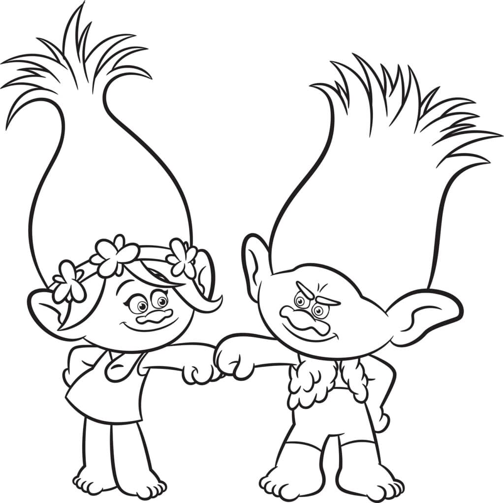 Trolls Coloring Page