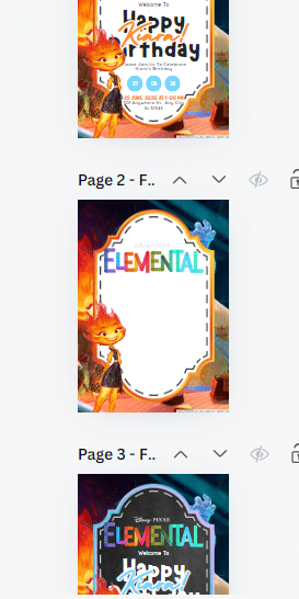 how to edit elemental birthday invitation