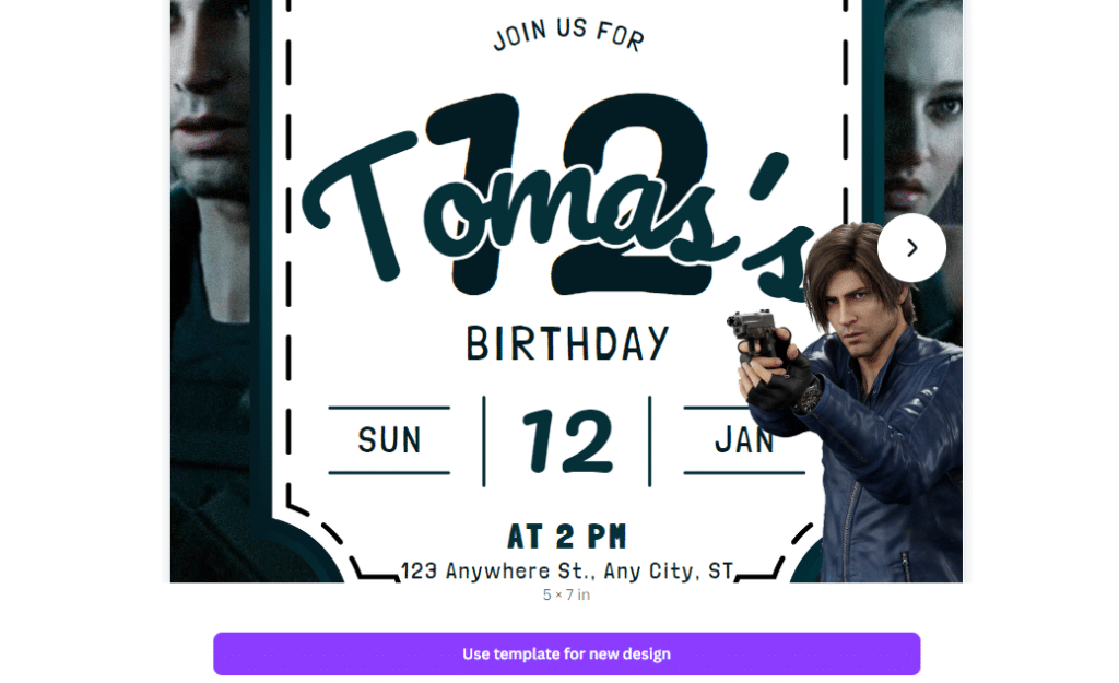 how to edit resident evil birthday invitations