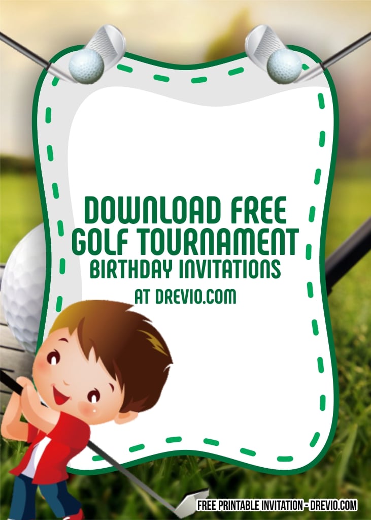 FREE Editable Golf Birthday Invitation