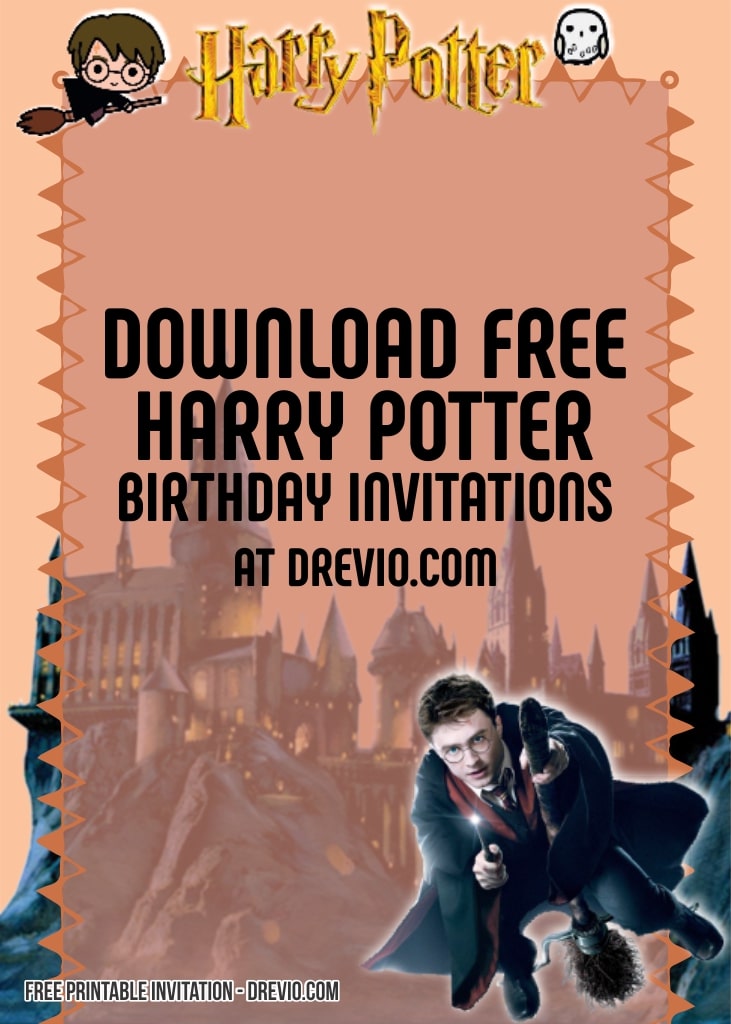 FREE Editable Harry Potter Birthday Invitation