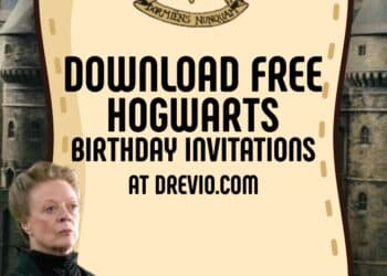 FREE Editable Hogwarts Birthday Invitation