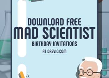 FREE Editable Mad Scientist Birthday Invitation