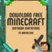 FREE Editable Minecraft Birthday Invitation