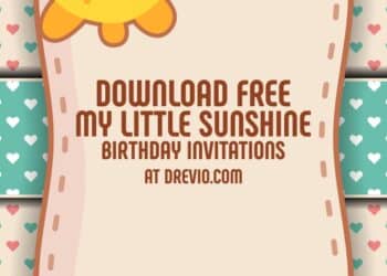 FREE Editable My Little Sunshine Birthday Invitation