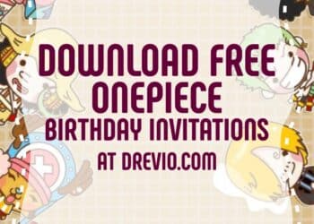 FREE Editable One Piece Birthday Invitation