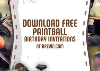 FREE Editable Paintball Birthday Invitation