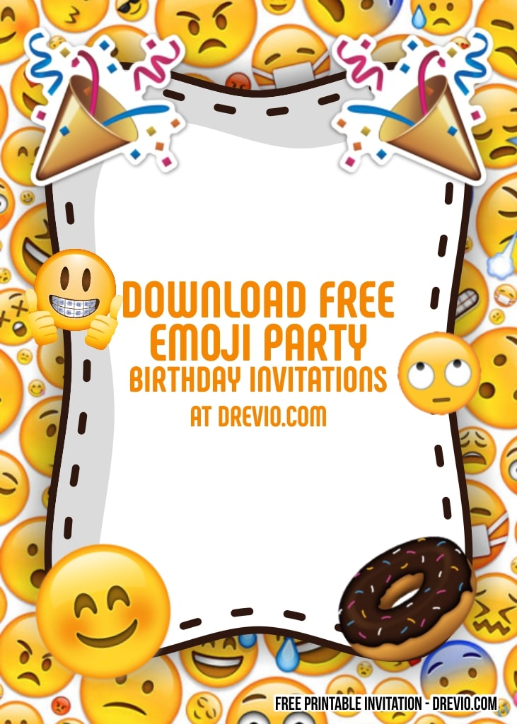 Emoji Birthday Invitations