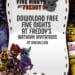 Five Nights at Freddy’s Birthday Invitation