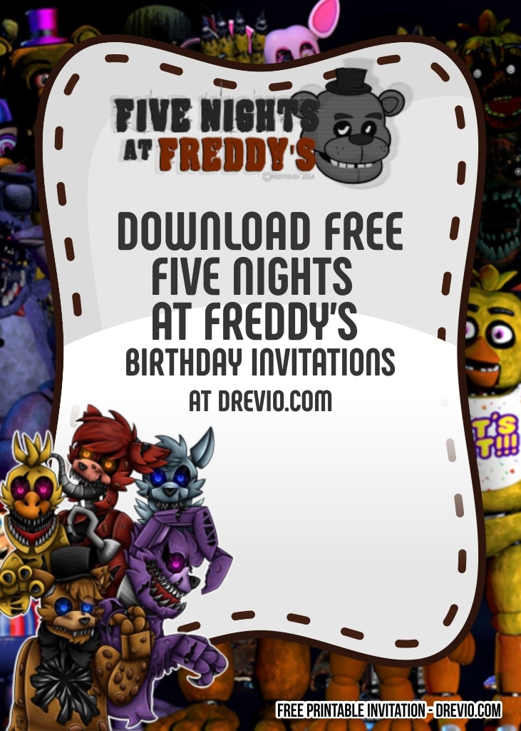 Five Nights at Freddy’s Birthday Invitation