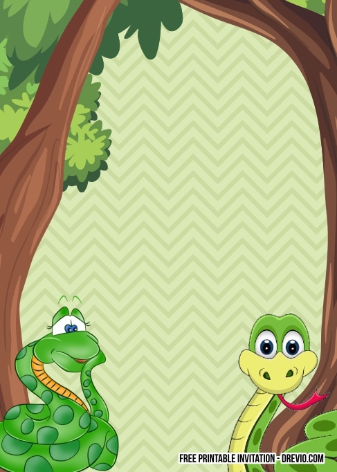 FREE Editable Reptile Birthday Invitations