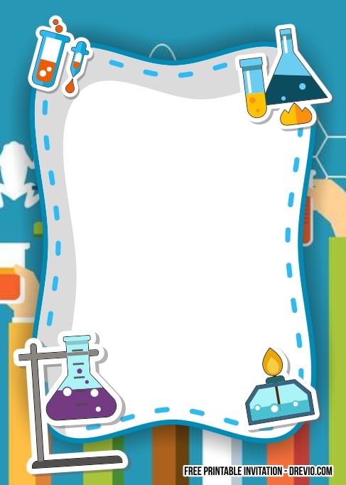 FREE Editable Science Party Birthday Invitations