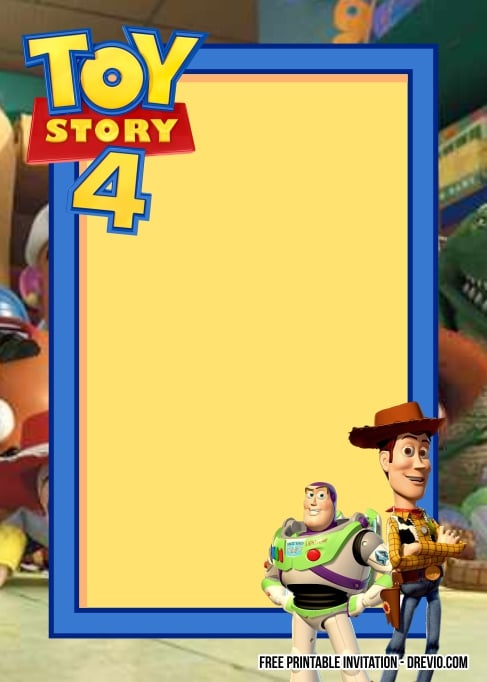 FREE Editable Toy Story 4 Birthday Invitations