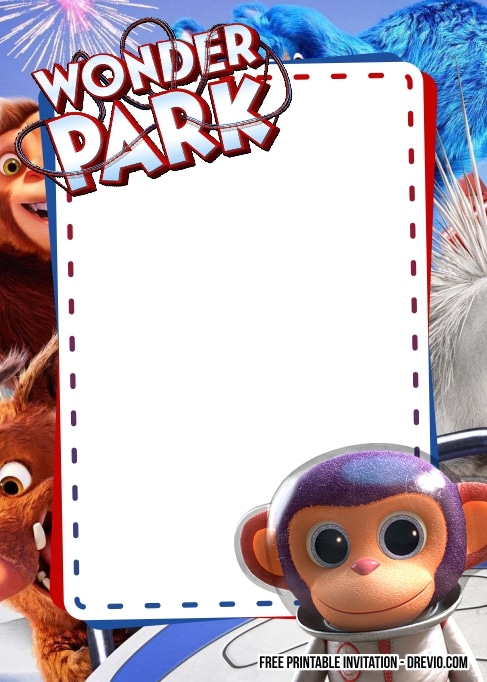 FREE Editable Wonder Park Birthday Invitations