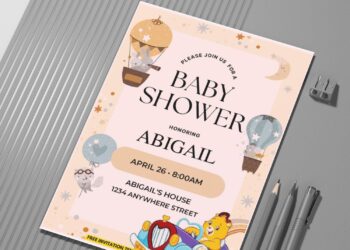 (Easily Edit PDF Invitation) Adorable Care Bears Birthday Invitation