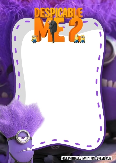 FREE Editable Minion Birthday Invitations