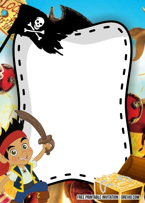 FREE Editable Pirate Birthday Invitation