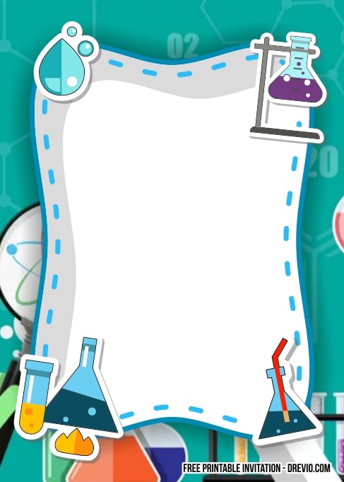 FREE Editable Science Party Birthday Invitations
