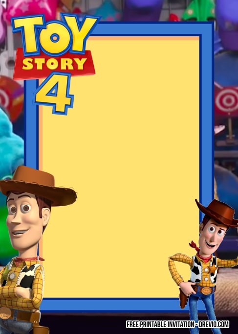 FREE Editable Toy Story 4 Birthday Invitations