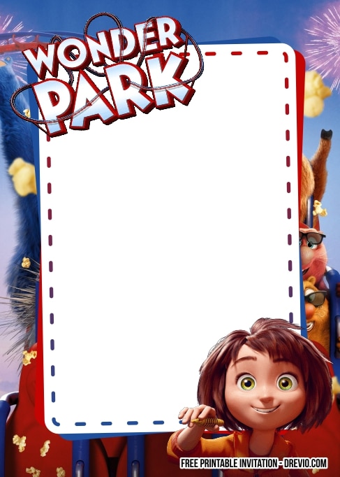 FREE Editable Wonder Park Birthday Invitations