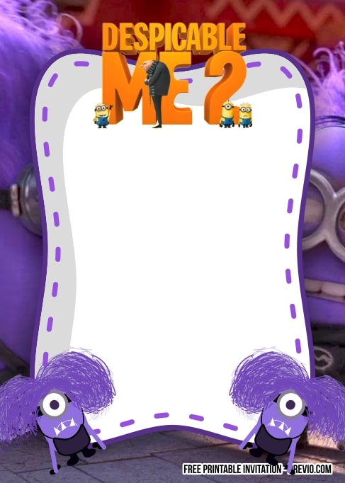 FREE Editable Minion Birthday Invitations