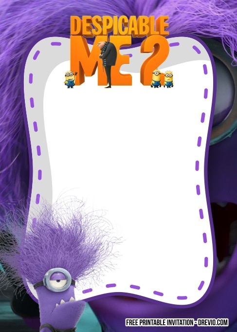 FREE Editable Minion Birthday Invitations
