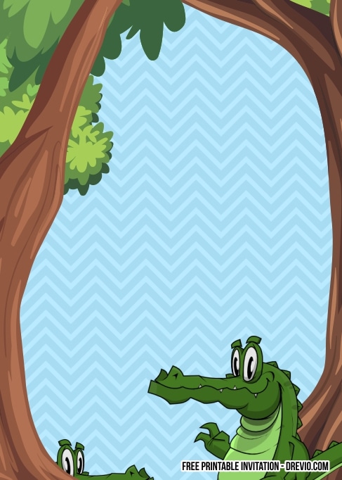 FREE Editable Reptile Birthday Invitations