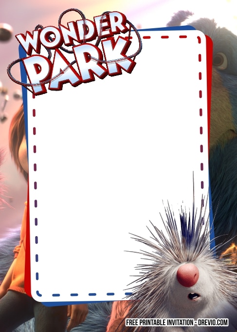 FREE Editable Wonder Park Birthday Invitations